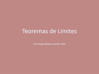 Teoremas de Límites