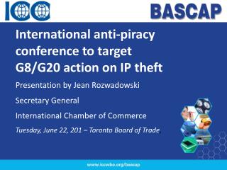 International anti-piracy conference to target G8/G20 action on IP theft
