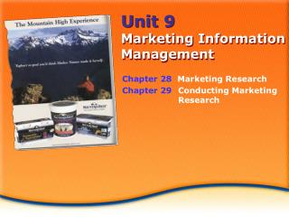 Unit 9 Marketing Information Management