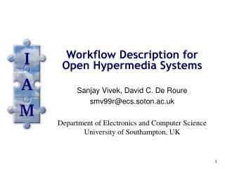 Workflow Description for Open Hypermedia Systems