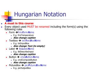 Hungarian Notation