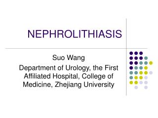 NEPHROLITHIASIS
