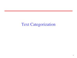 Text Categorization