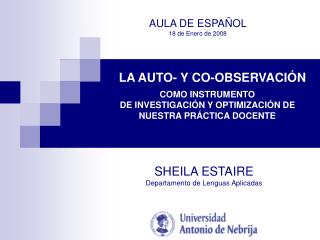 LA AUTO- Y CO-OBSERVACIÓN