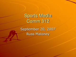 Sports Media Comm 312