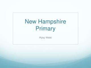 New Hampshire Primary
