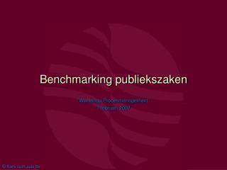 Benchmarking publiekszaken