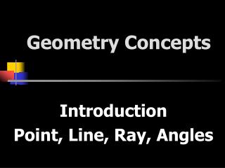 Geometry Concepts