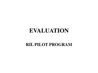 EVALUATION