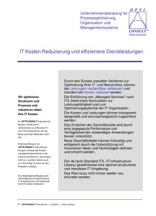 IT Kosten Reduzierung und effizientere Dienstleistungen