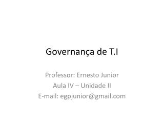 Governança de T.I