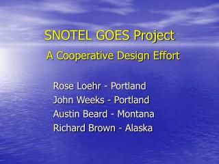 SNOTEL GOES Project