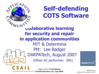 Self-defending COTS Software