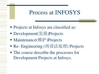 Process at INFOSYS