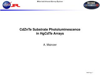 CdZnTe Substrate Photoluminescence in HgCdTe Arrays