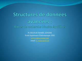 Structures de données avancées : Arbres de recherche binaire équilibrés