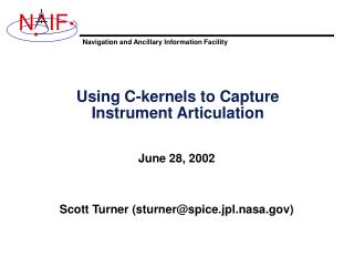 Using C-kernels to Capture Instrument Articulation