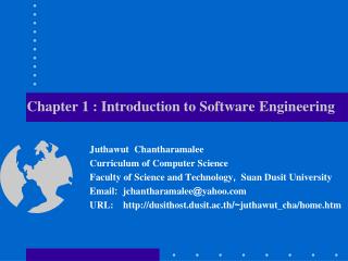 Chapter 1 : Introduction to Software Engineering