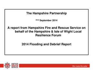 The Hampshire Partnership 23rd September 2014