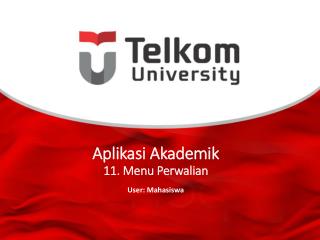 Aplikasi Akademik 11. Menu Perwalian