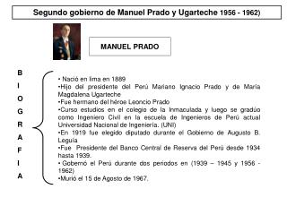 Segundo gobierno de Manuel Prado y Ugarteche 1956 - 1962)