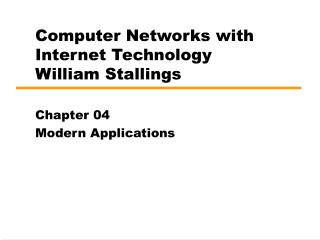 Computer Networks with Internet Technology William Stallings