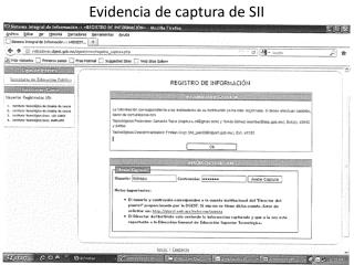 Evidencia de captura de SII