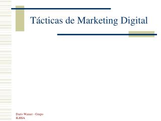 Tácticas de Marketing Digital