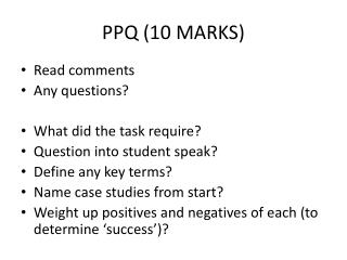 PPQ (10 MARKS)