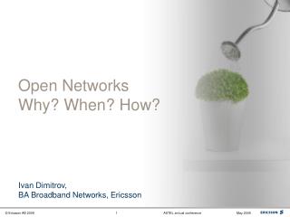 Open Networks Why? When? How?