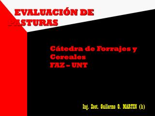 EVALUACIÓN DE PASTURAS