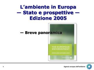 L’ambiente in Europa — Stato e prospettive — Edizione 2005