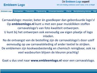 Carnavalslogo: mooier, beter én goedkoper dan geborduurde logo's!