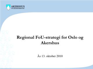 Regional FoU-strategi for Oslo og Akershus