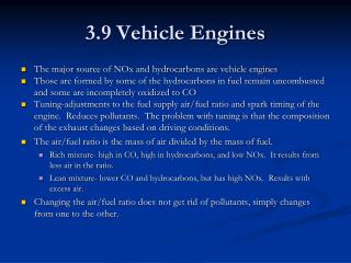 3.9 Vehicle Engines