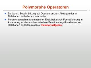 Polymorphe Operatoren