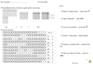 Adı ve Soyadı : …………………………………………. 16 Ocak 2009