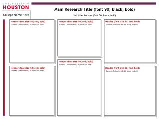 Main Research Title (font 90; black; bold)