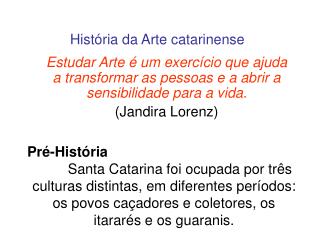 História da Arte catarinense