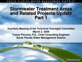 Stormwater Treatment Areas and Related Projects Update Part 1