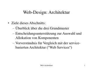 Web-Design: Architektur