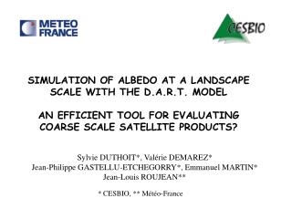 SIMULATION OF ALBEDO AT A LANDSCAPE SCALE WITH THE D.A.R.T. MODEL