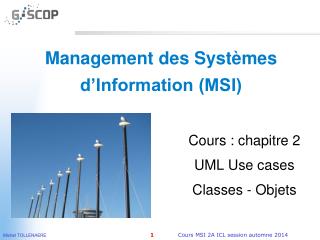 Management des Systèmes d’Information (MSI)