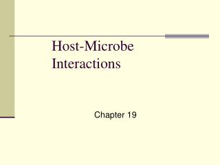 Host-Microbe Interactions