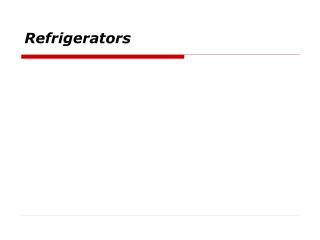 Refrigerators