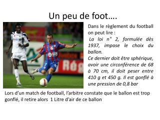 Un peu de foot….