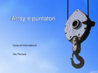 Array e puntatori