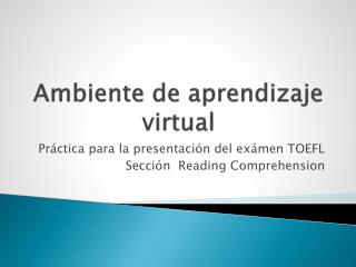 Ambiente de aprendizaje virtual