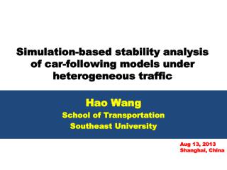 Simulation-based stability analysis of car-following models under heterogeneous traffic