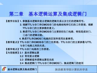 第二章 基本逻辑运算及集成逻辑门